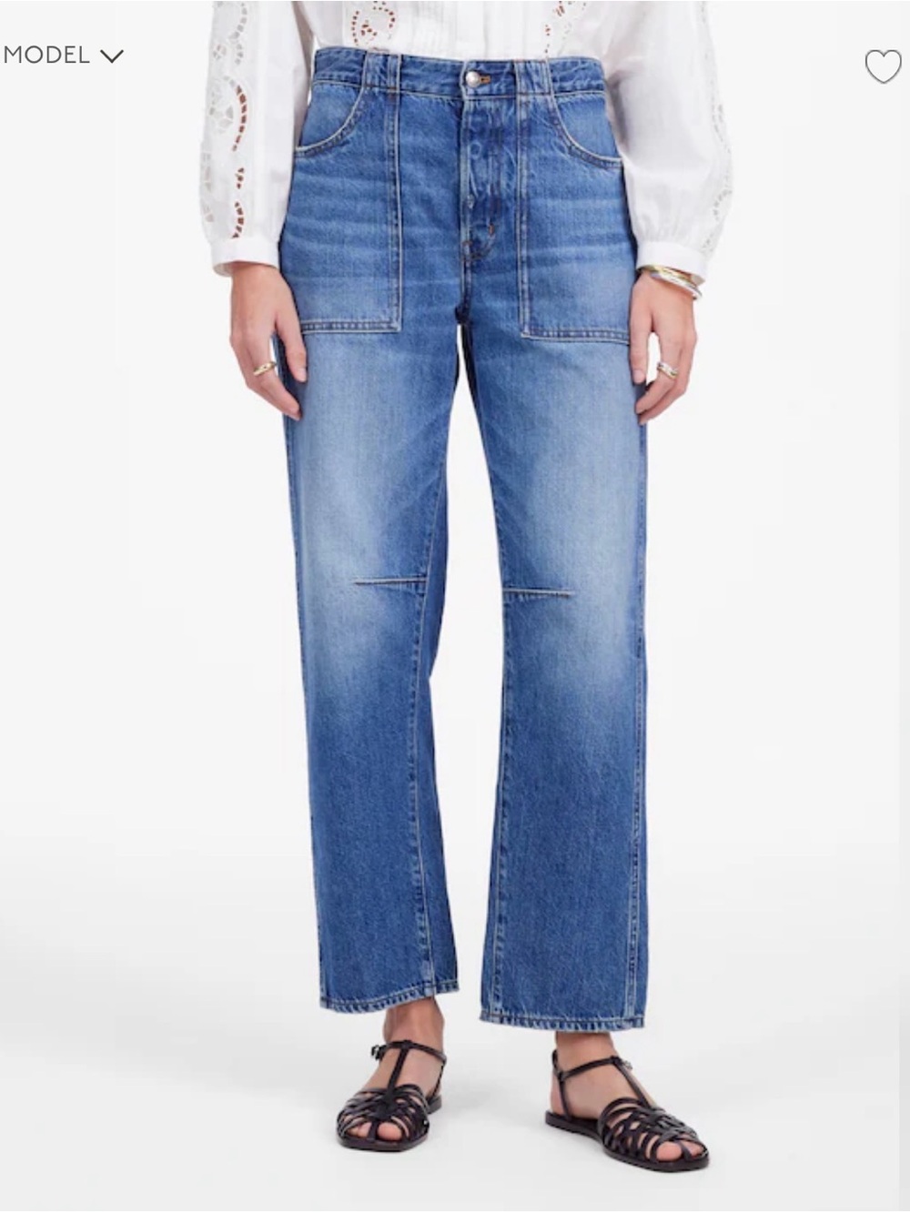Madewell NWOT $158 Utility Darted Barrel Leg Jeans 28 Kingsmark